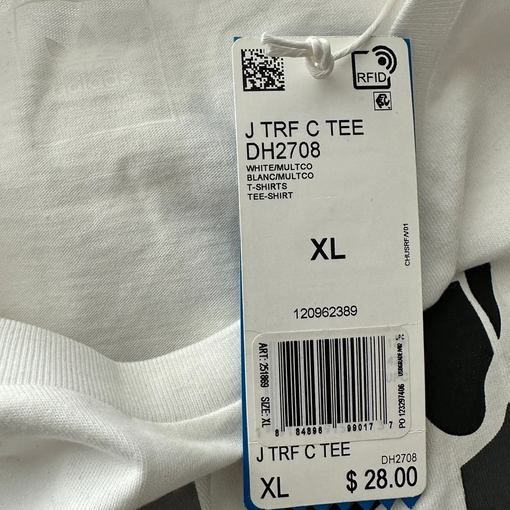 Adidas White Gray The Brand With The 3 Stripes Camo Graphic T-Shirt Size XL